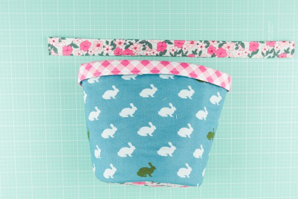 Easter Basket Sewing Pattern by Melissa Mortenson of polkadotchair.com using Wonderland Two Fabrics