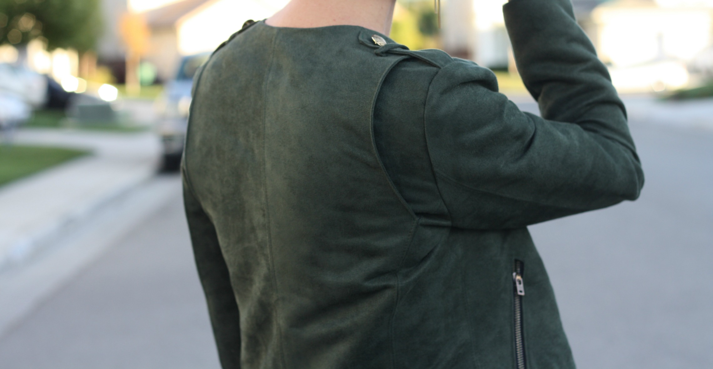 Suede moto jacket