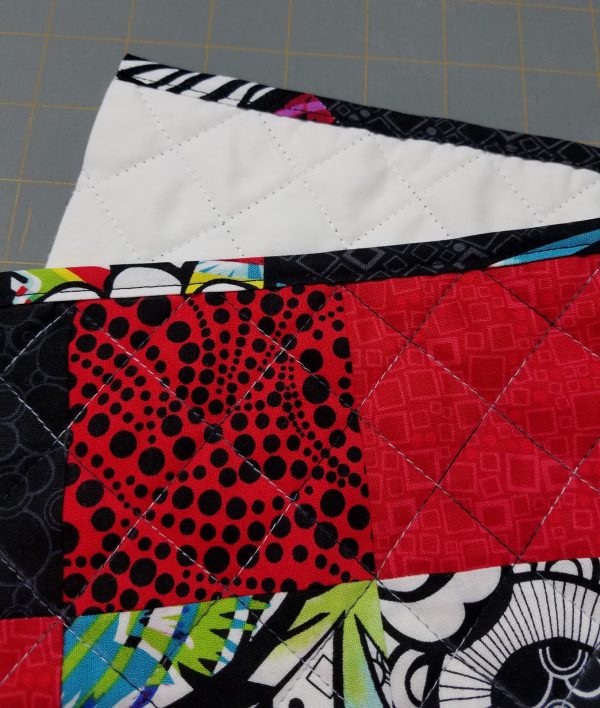 Antique Mosaic Drawstring Bag-Top Edge is bound