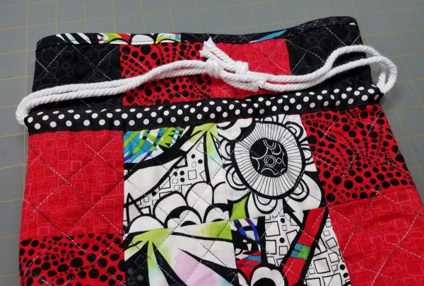 Antique Mosaic Drawstring Bag-Tie Ends