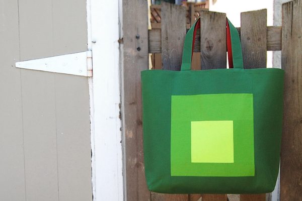 Color block tote bag tutorial