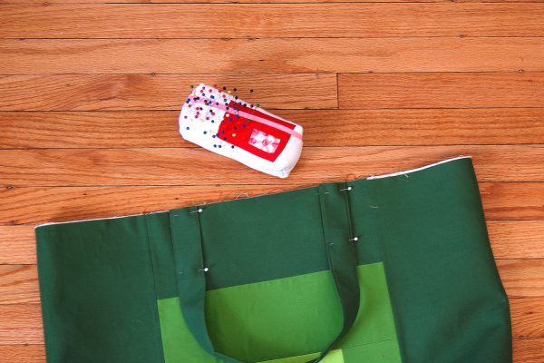 Color block tote bag tutorial