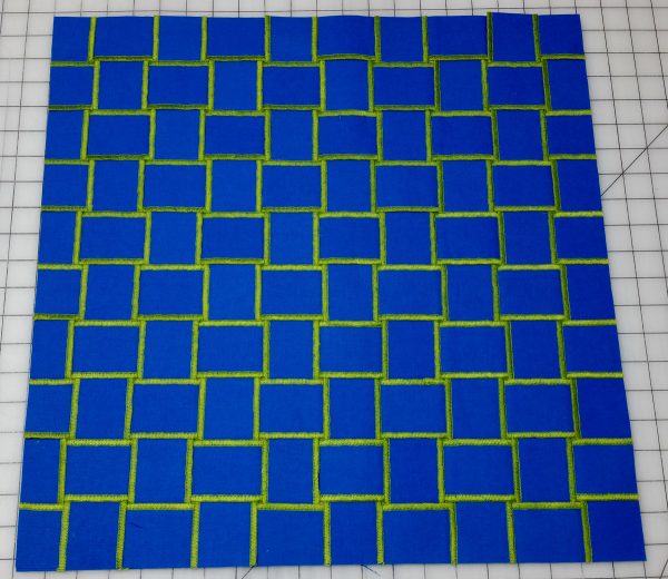 Flange Pillow Tutorial-front panel of weave
