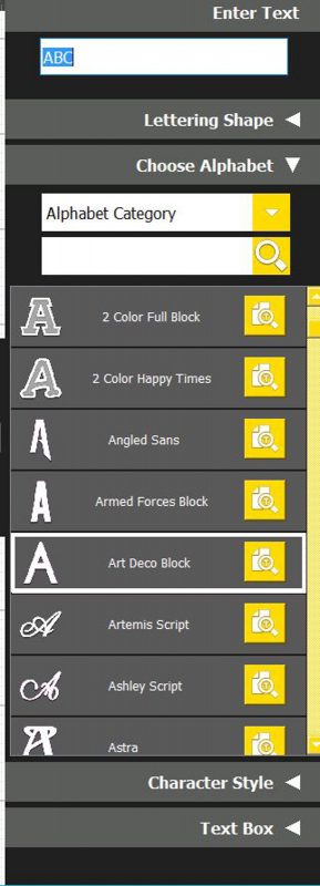 Font Selection