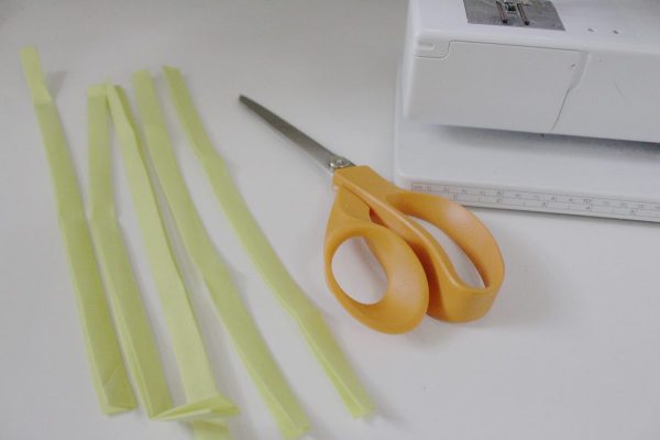 step thirteen: cut bias tape strips