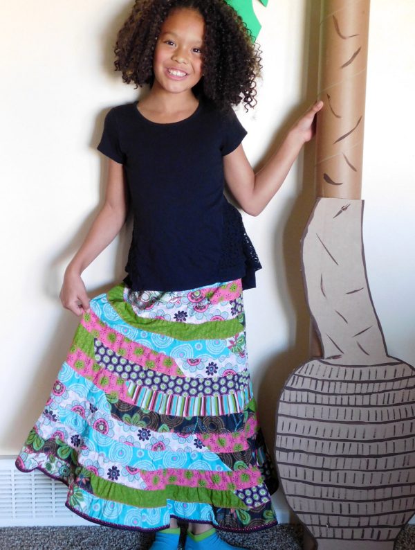 Spiral strip skirt tutorial