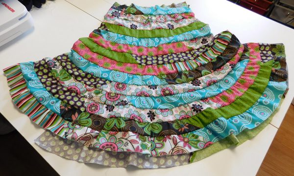 Spiral strip skirt tutorial