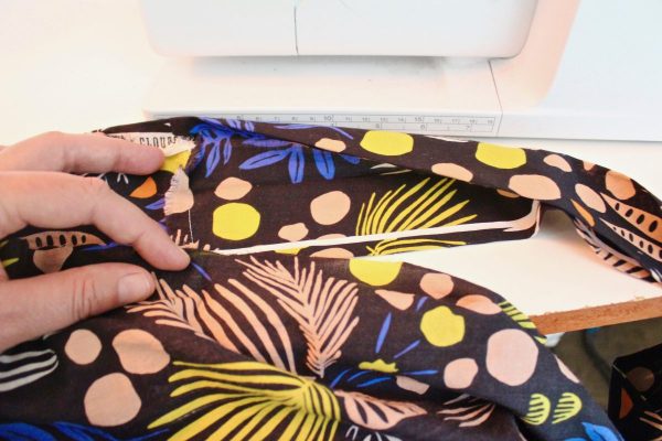 step 25: Insert the top of the skirt into the waistband