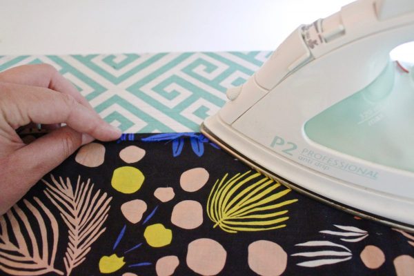 step 27: fold and iron bottom hem