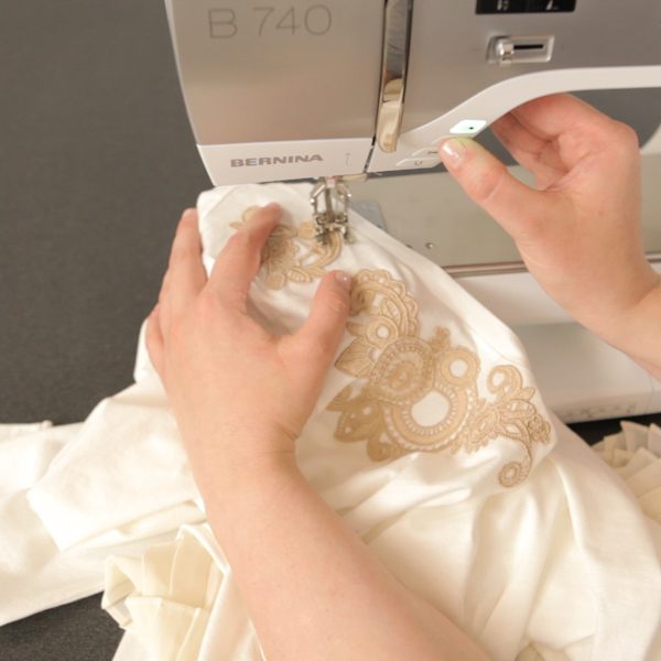Lace Applique Tutorial-attaching the lace to the T-shirt