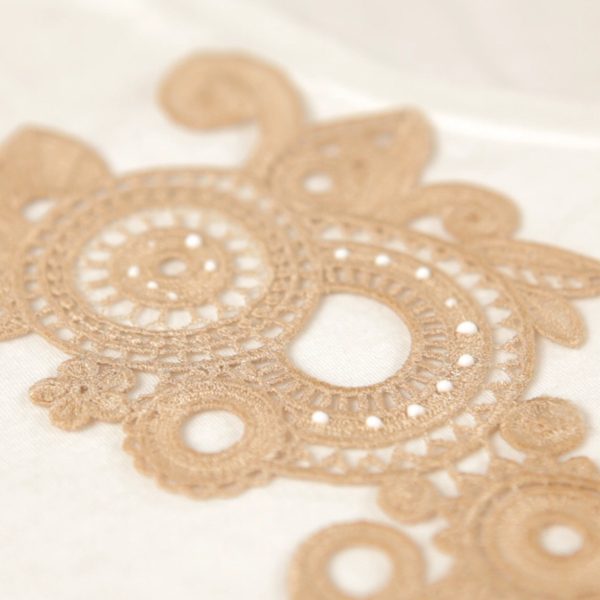 Lace Applique Tutorial-added glue