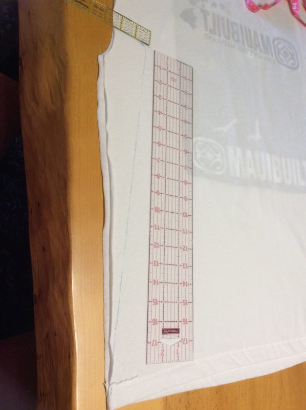 T-shirt Tunic Tutorial-Cutting the sides