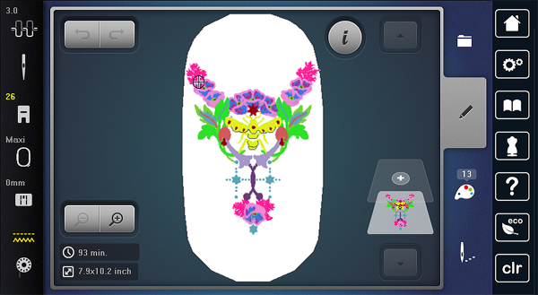 Customize Embroidery: 2 open design