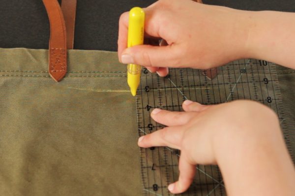 Monogram Bag Tutorial Marking for Embroidery