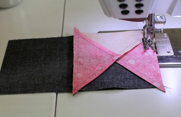 Always sew down the pink side