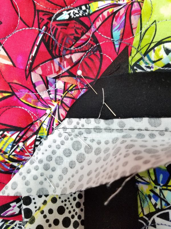 Ohio Star Table Topper Tutorial-Pin ends