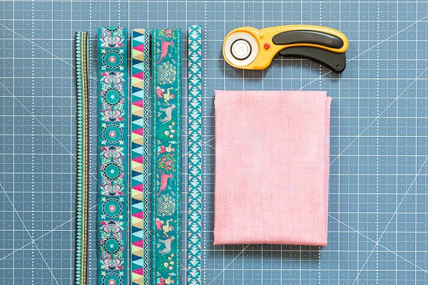 materials for Woven with Love pillow