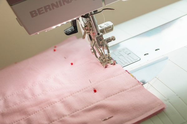 pin and sew 1/4" seam