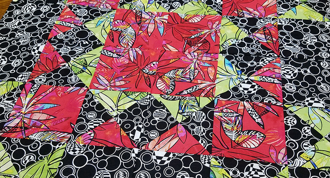 Ohio Star Variation Block Table Topper Tutorial