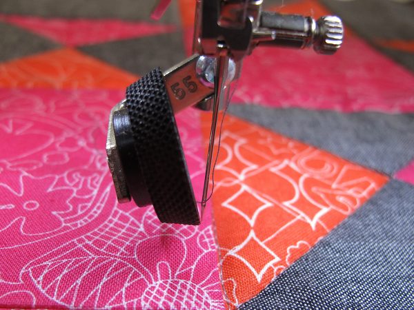 quilting the center of the block