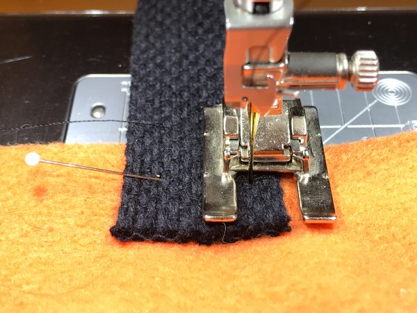 Halloween Treat Bag Tutorial-securing the handles of the bag