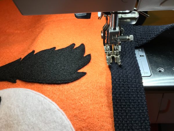 Halloween Treat Bag Tutorial-stitch the bottom