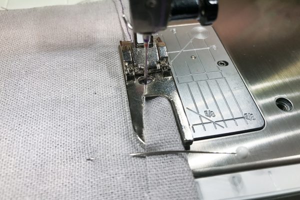 Pojagi: sew first seam
