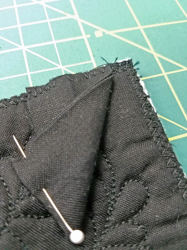 Grecian Square Wall Hanging tutorial - Folded tab