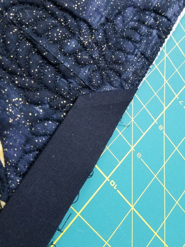 Grecian Square Wall Hanging tutorial - Binding start