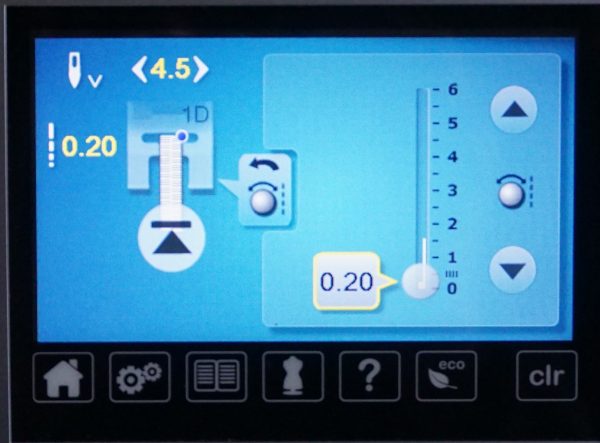 settings for satin stitch