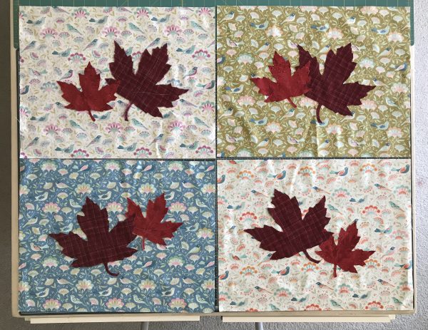 Using pins, mark the location of the leaves on the top