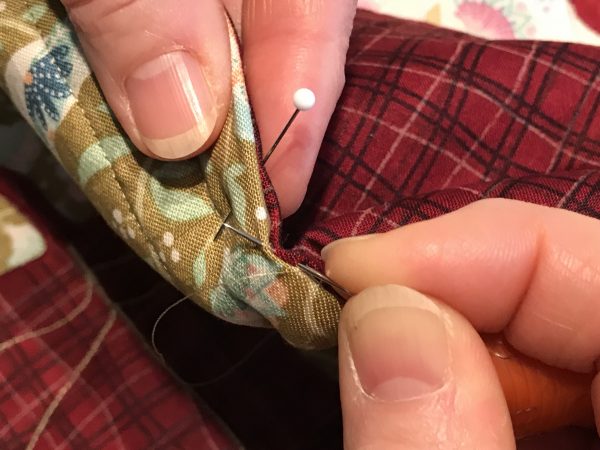 Whipstitch shut the opening