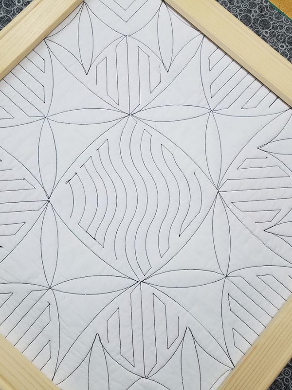 Union square framed quilt block