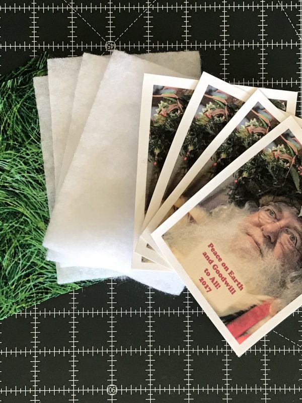 Cut four father Christmas images