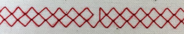 example of skipping stitches