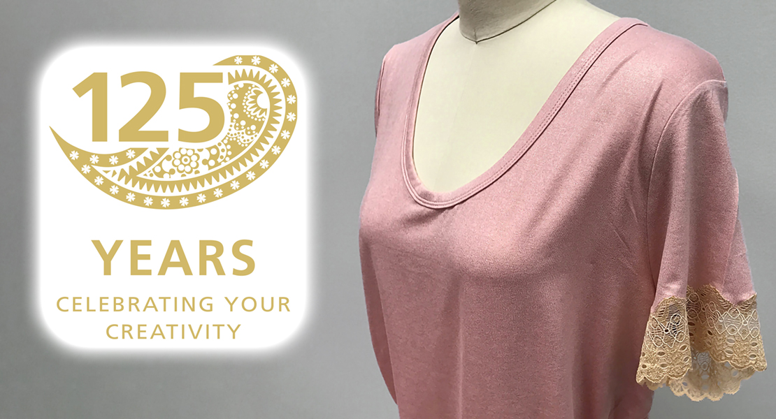 Adding lace to a t-shirt