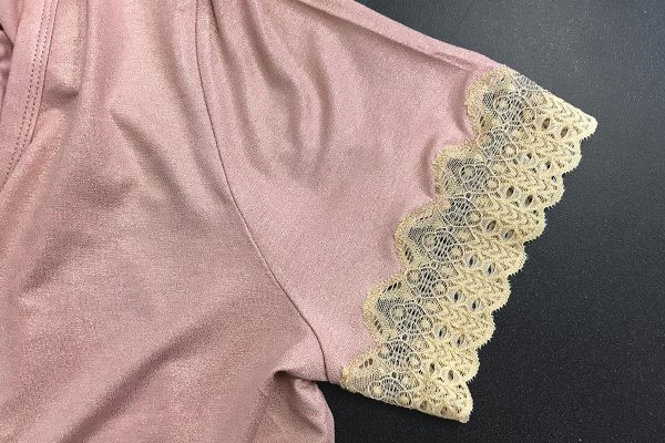 Adding lace to a t-shirt
