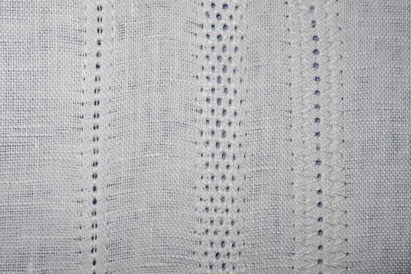 Double needle stitch out