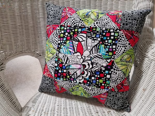 Girl's Favorite Quilt Block, Pillow Cover with Zipper