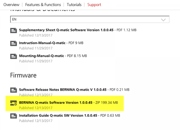 Q-matic Firmware Update 2018
