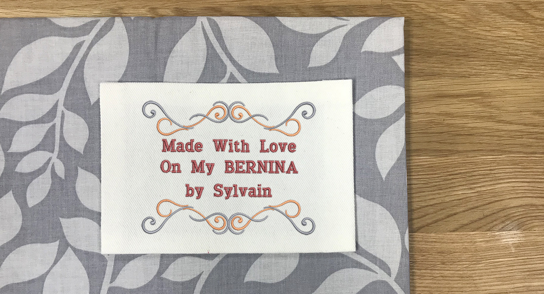 Embroidered Label with Toolbox Embroidery Software