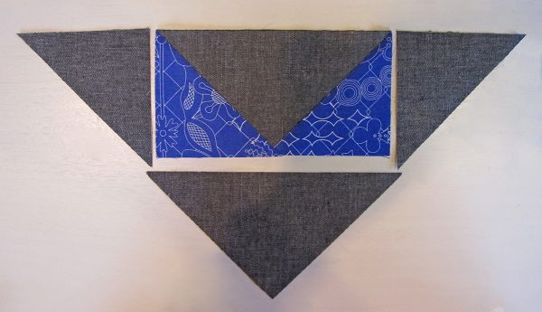 forming a larger pieced triangle