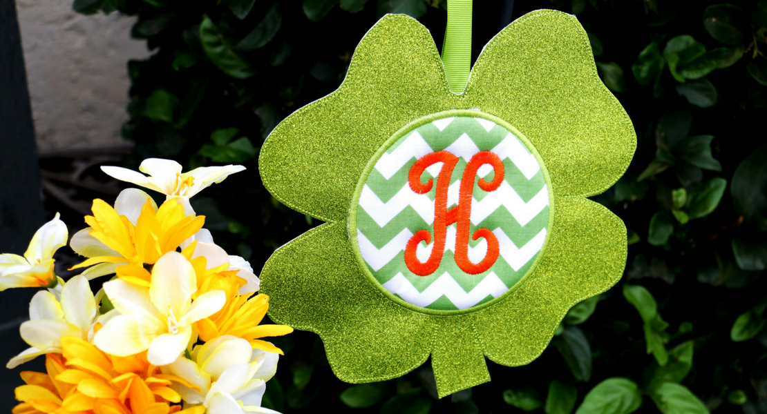 Shamrock Door Hanger In the Hoop