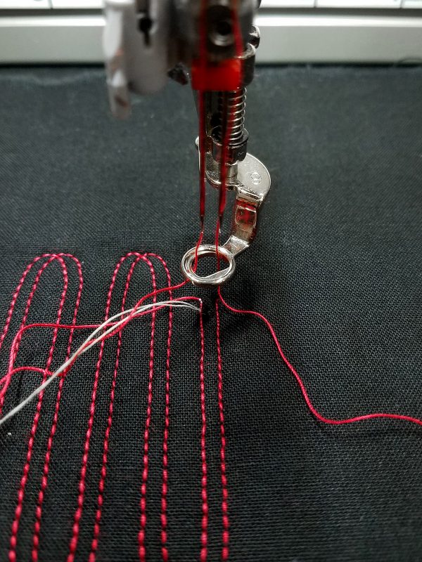 Twin Needle Quilting with Q-matic - Securing