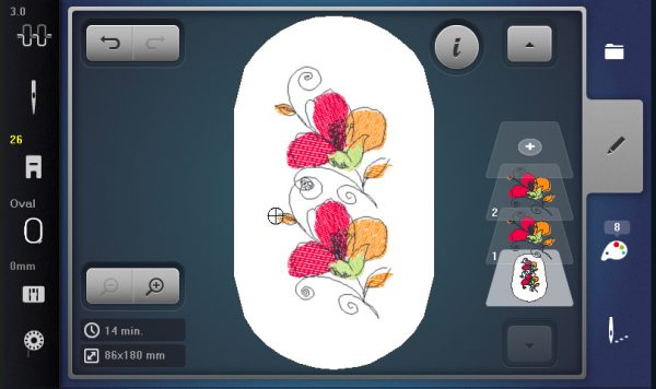 BERNINA 7 Series Firmware Update - undo redo