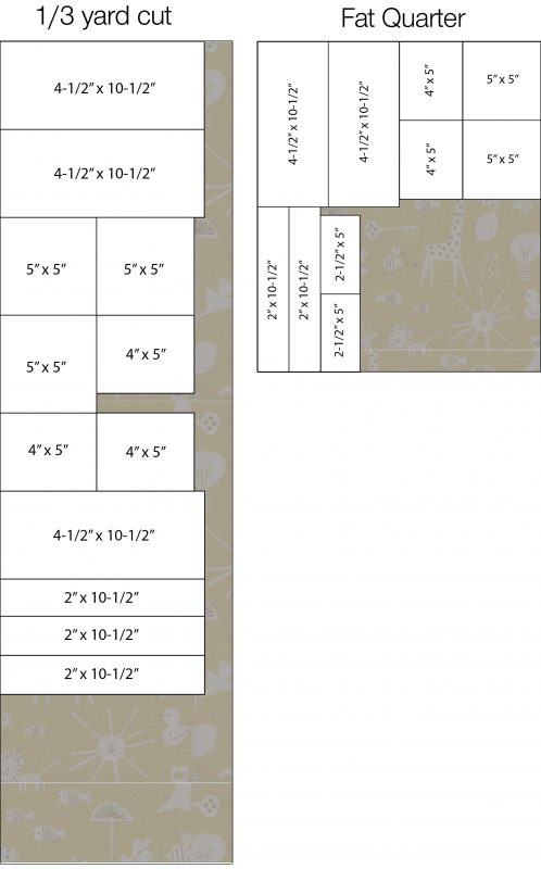 Cut Layout of Spectacle Quilt