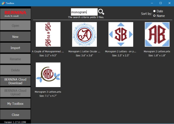 Managing Toolbox Design Library - search by name