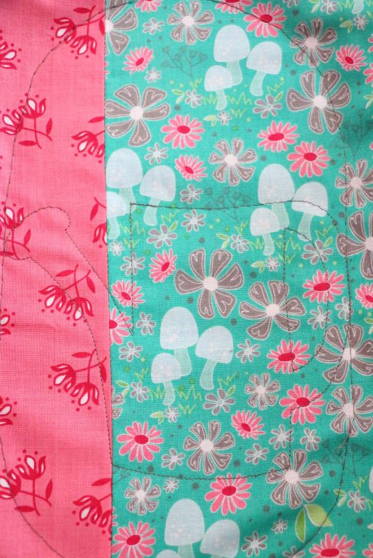 Step 6, Embroidering the Hello Spring Embroidered Pillow 