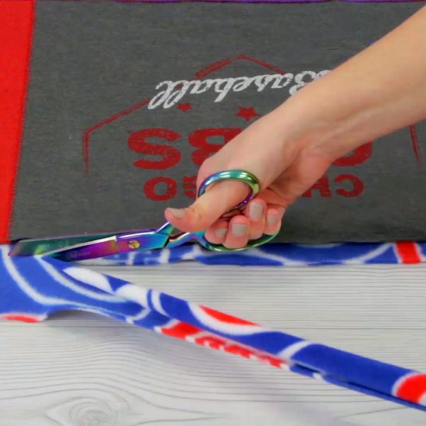 T-shirt quilt tutorial - trim backing