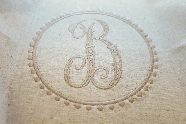 Embroidered Hemstitch Pillow - stitched out